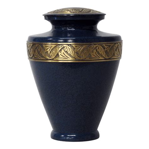 ocean blue brass cremation urn safe passage urns