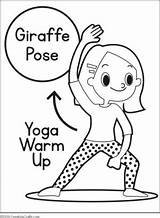 Yoga Coloring Pages Kids Warm Window Pattern Open Print Click sketch template