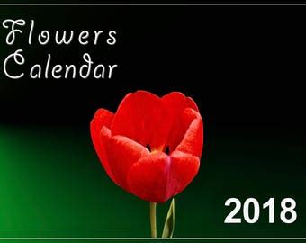 flower calendar etsy