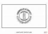 Kentucky Flag Coloring State Pages Printable Symbols Comments Coloringhome Categories sketch template