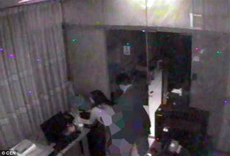 bolivian civil servant is caught on cctv having sex in his office