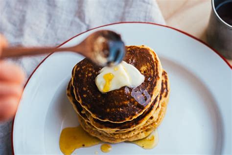 Cornmeal Pancakes With Honey Orange Syrup