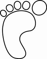 Footprint Printable Pattern Baby Foot Clipart Clip Template Feet Print sketch template