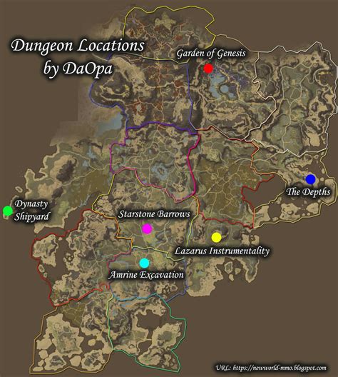 world dungeon locations map