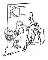 Island Rhode Coloring Bird State sketch template