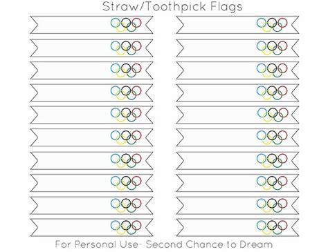 chance  dream olympic party printables