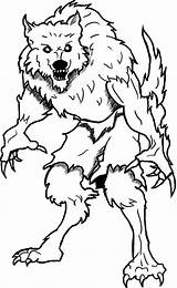 Coloring Werewolf Loup Garou Goosebumps Personnages Scary Coloriages sketch template