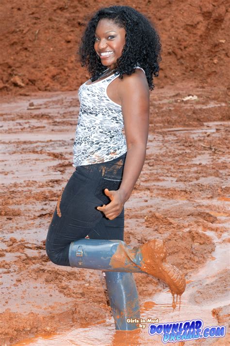 Girl In Boots In Mud Division Of Global Affairs