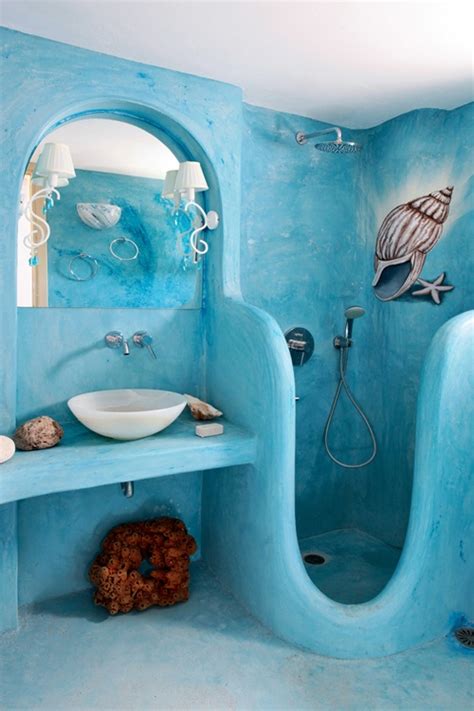 funky  fun blue bathroom design pandas house