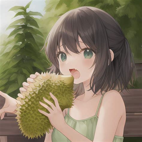 ai stable diffusion tidak bisa gambar karakter anime makan durian