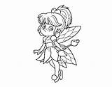Forest Fairy Coloring Magical Coloringcrew sketch template