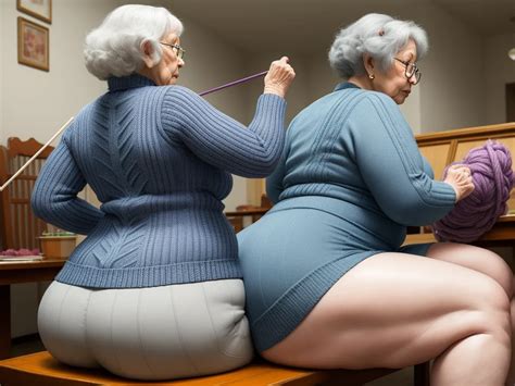Image Generator Ai Grandma Wide Hips Big Hips Gles Knitting Big