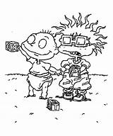 Rugrats Coloring Pages Chuckie Colouring Kids Tomy Sheets Choose Board Popular Books sketch template
