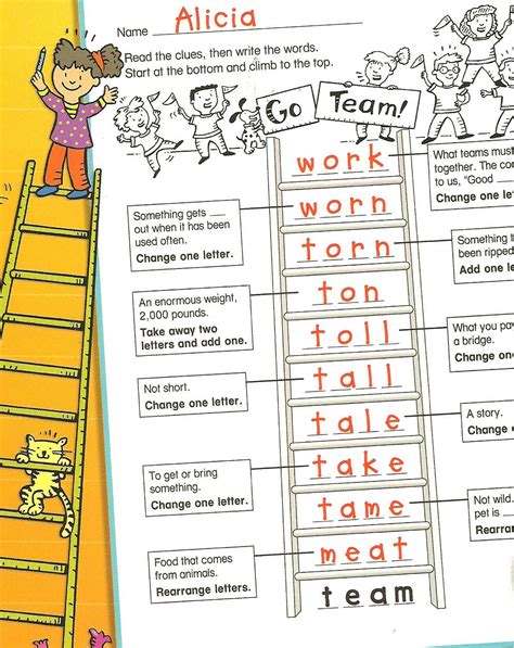 multisensory monday word ladders ladder learning services llc