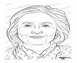 Coloring Pages Trump Donald Printable Hillary Clinton Face Book sketch template