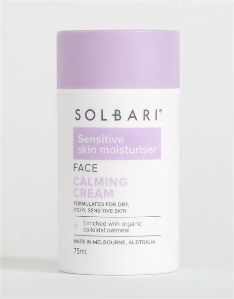 sensitive skin calming cream  face ml solbari uk