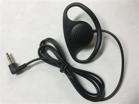shaped ear hook single earpiece headphones  mm stereo plug