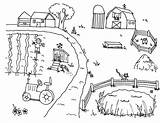 Coloring Farm Yard Whole Pages Template sketch template