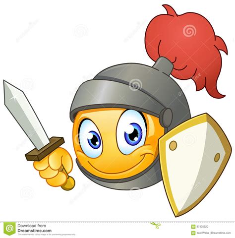 knight emoticon stock vector illustration of armor illustration