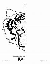 Symmetry Drawing Coloring Pages Worksheets Worksheet Symmetrical Kids Activities Activity Half Grade Tiger Sheets Face Hub Cat Draw Printable Animals sketch template
