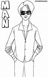 Man Coloring Pages sketch template
