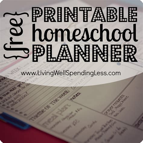 homeschool planner  printables  planner