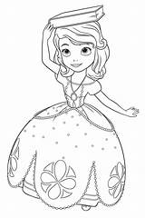 Mewarnai Putri Sofia Ayo Paud Gampang sketch template