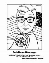 Ruth Coloring Bader Ginsburg sketch template