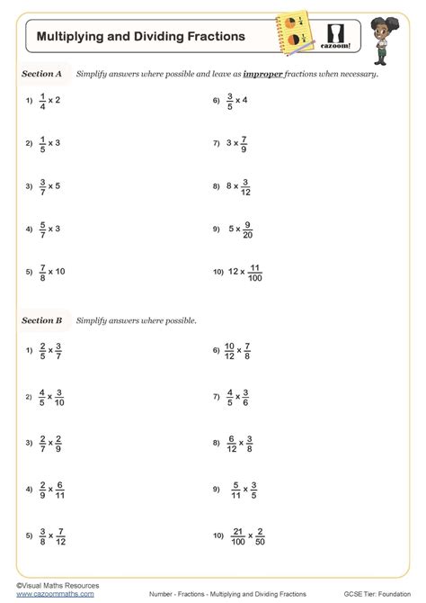 multiplying  dividing fractions worksheet printable  worksheets