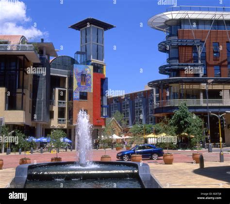 fountain  modern architecture  melrose arch  johannesburg