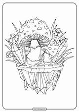 Mushrooms Mushroom Coloringoo sketch template