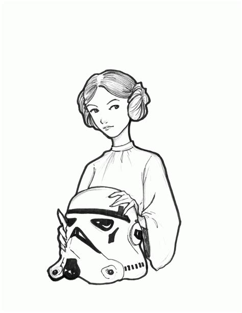 princess leia coloring page coloring home