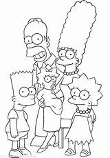 Simpsons Colorare Disegni Familia Dibujos Cartonionline Homer Bart sketch template