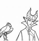 Coloring Disney Pages Maleficent Villain Character Size Color Print sketch template