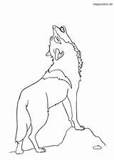 Ausmalbilder Heulender Malvorlage Wolfe Wildtiere Waldtiere sketch template