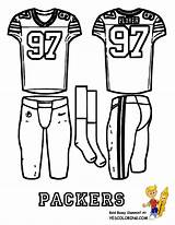 Coloring Packers Pages Bay Green Football Uniform Popular Falcons sketch template