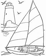 Coloring Pages Beach Summer Printable Kids Colouring Seaside Book Boat Adult Adults Sail Fun Coloriage Sailboat sketch template