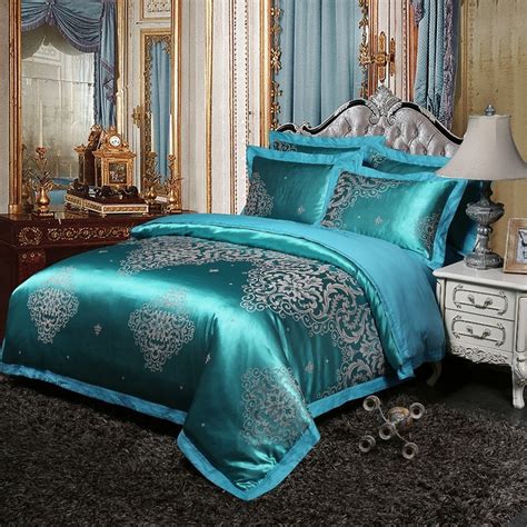 Glam Royal Style Teal And Silver Gothic Pattern Luxury