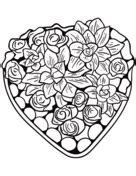 heart mosaic coloring page  printable coloring pages