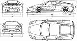 Ferrari F430 Blueprints Scuderia Draw 2007 Car M16 Cars Coupe Spider sketch template
