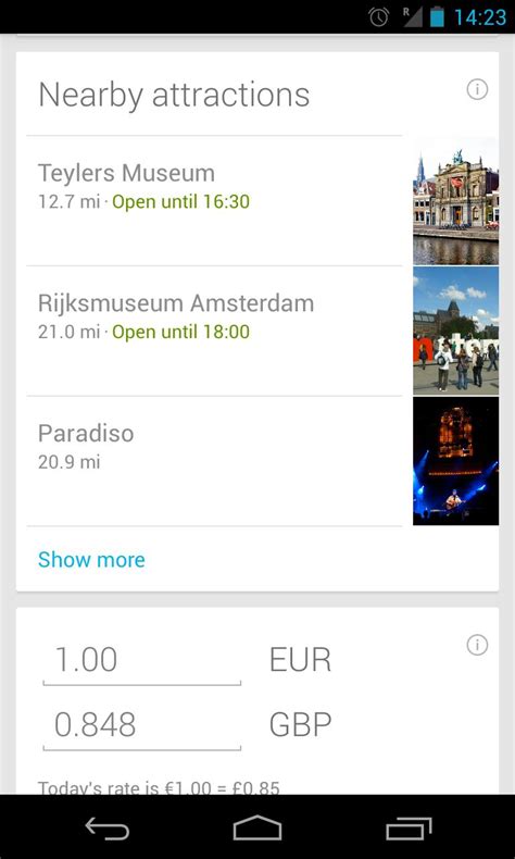 nearby attractions  exchange rate