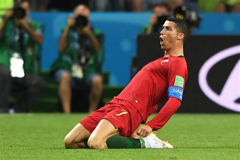 cristiano ronaldo world cup 2018 hat trick goal portugal star makes history with stunning free
