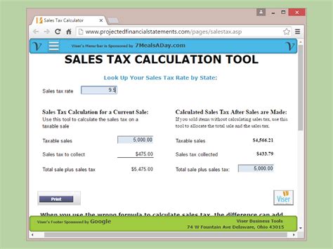 calculate total sales tax  excel  design idea