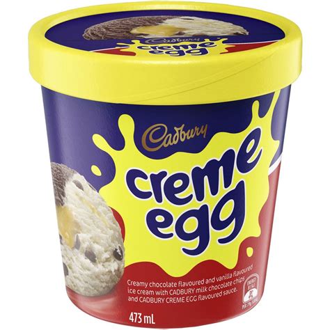 cadbury creme egg ice cream ml tub woolworths