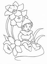 Coloring Elf Baby Pages Colorkid Fairies Elves sketch template