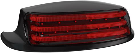 custom dynamics black red lens rear fender tip light   harley touring jts cycles