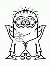 Coloring Halloween Pages Vampire Kids Minion Printables Printable Scary Minions Peppa Boys Girl Pdf Drawing Cool Pig Wuppsy Kid Cartoon sketch template