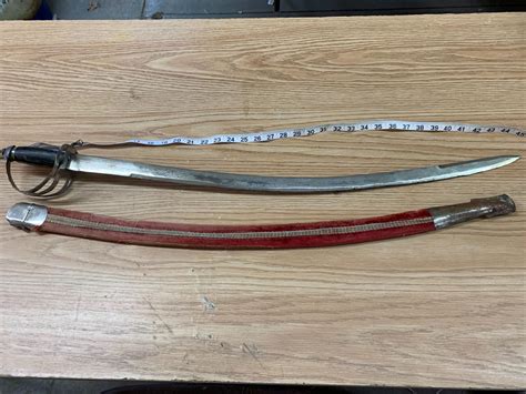 curved blade sword  sheath schmalz auctions