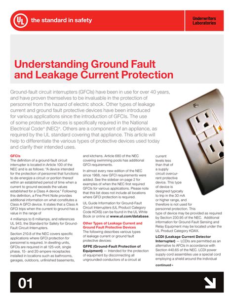 understanding ground fault  leakage current protection