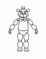 Nights Five Coloring Pages Freddys Balloon Freddy Template sketch template